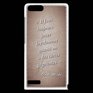 Coque Huawei Ascend G6 Cartes gagnantes Rouge Citation Oscar Wilde