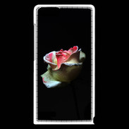 Coque Huawei Ascend G6 Belle rose sur fond noir PR