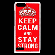 Coque Huawei Ascend G6 Keep Calm Stay Strong Rouge