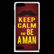 Coque Huawei Ascend G6 Keep Calm Be a Man Rouge