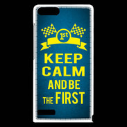 Coque Huawei Ascend G6 Keep Calm and Be the First Bleu