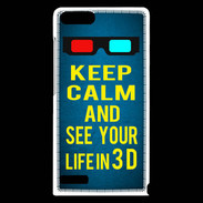 Coque Huawei Ascend G6 Keep Calm and See your life 3D Bleu