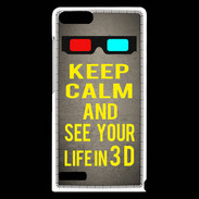 Coque Huawei Ascend G6 Keep Calm and See your life 3D Gris