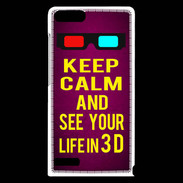 Coque Huawei Ascend G6 Keep Calm and See your life 3D Rose