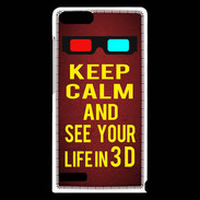 Coque Huawei Ascend G6 Keep Calm and See your life 3D Rouge