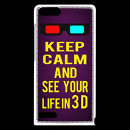 Coque Huawei Ascend G6 Keep Calm and See your life 3D Violet
