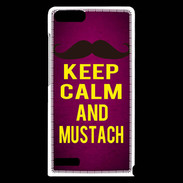 Coque Huawei Ascend G6 Keep Calm and Mustach Rose