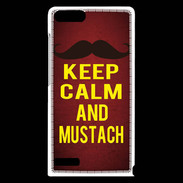 Coque Huawei Ascend G6 Keep Calm and Mustach Rouge