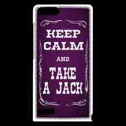 Coque Huawei Ascend G6 Keep Calm and Take Jack Violet