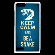 Coque Huawei Ascend G6 Keep Calm and Be a Snake bleu