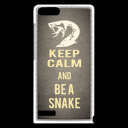 Coque Huawei Ascend G6 Keep Calm and Be a Snake Gris