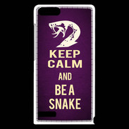 Coque Huawei Ascend G6 Keep Calm and Be a Snake Violet