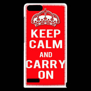 Coque Huawei Ascend G6 Keep Calm and Carry on Rouge