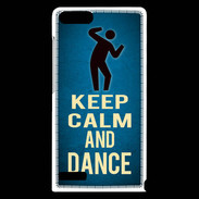 Coque Huawei Ascend G6 Keep Calm and Dance Bleu