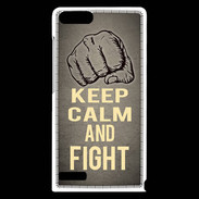 Coque Huawei Ascend G6 Keep Calm and Fight Gris