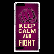 Coque Huawei Ascend G6 Keep Calm and Fight Rose