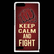Coque Huawei Ascend G6 Keep Calm and Fight Rouge