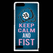 Coque Huawei Ascend G6 Keep Calm and Fist BLeu