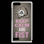 Coque Huawei Ascend G6 Keep Calm and Fist Gris