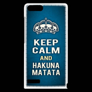 Coque Huawei Ascend G6 Keep Calm and Hakuna Matata Bleu