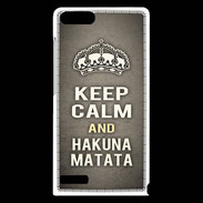 Coque Huawei Ascend G6 Keep Calm and Hakuna Matata Gris
