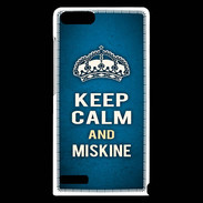 Coque Huawei Ascend G6 Keep Calm and Miskine Bleu
