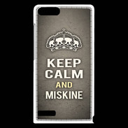 Coque Huawei Ascend G6 Keep Calm and Miskine Gris