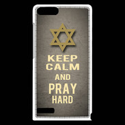 Coque Huawei Ascend G6 Keep Calm and Pray jewish Gris