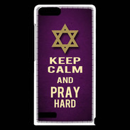 Coque Huawei Ascend G6 Keep Calm and Pray jewish Violet