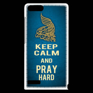 Coque Huawei Ascend G6 Keep Calm and Pray Muslim Bleu