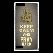 Coque Huawei Ascend G6 Keep Calm and Pray Muslim Gris