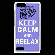 Coque Huawei Ascend G6 Keep Calm and Be Reelax Bleu