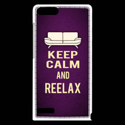 Coque Huawei Ascend G6 Keep Calm and Reelax Violet