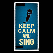 Coque Huawei Ascend G6 Keep Calm and Sing Bleu