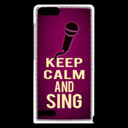 Coque Huawei Ascend G6 Keep Calm and Sing Rose