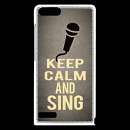Coque Huawei Ascend G6 Keep Calm and Sing Gris