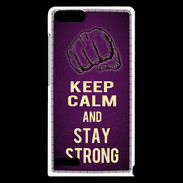 Coque Huawei Ascend G6 Keep Calm and Stay strong Violet