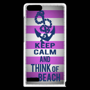 Coque Huawei Ascend G6 Keep Calm and Think Beach Rose