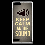 Coque Huawei Ascend G6 Keep Calm and Up Sound Gris