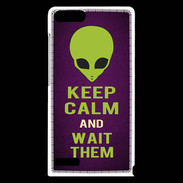 Coque Huawei Ascend G6 Keep Calm and Wait Alien Violet