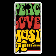 Coque Huawei Ascend G740 Peace Love Music