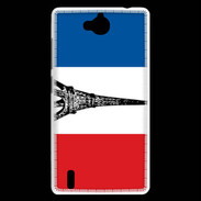 Coque Huawei Ascend G740 Drapeau français et Tour Eiffel