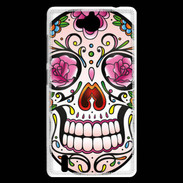 Coque Huawei Ascend G740 Tête de mort design et coloré