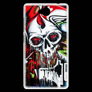 Coque Huawei Ascend G740 Tête de mort Graffiti couleur