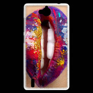 Coque Huawei Ascend G740 Lèvres multicouleurs