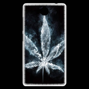 Coque Huawei Ascend G740 Feuille de cannabis en fumée