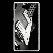 Coque Huawei Ascend G740 Guitare en noir et blanc