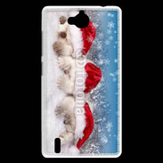 Coque Huawei Ascend G740 3 chatons Noël