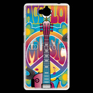 Coque Huawei Ascend G740 Peace love music 3