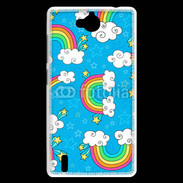 Coque Huawei Ascend G740 Ciel Rainbow